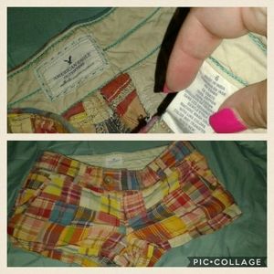 American Eagle plaid shorts
